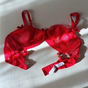 Agent Provocateur Red Lace Bra 38C